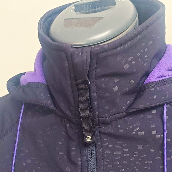 Mondetta Hooded, Black and Purple, Weather Resistant Lightweight Jacket - Size S - Picture 2 of 12